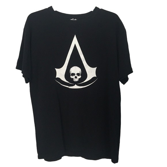 Assassins Creed IV Black Flag T Shirt Mens Large Cotton Game Pirates PROMO Tee - Picture 1 of 6